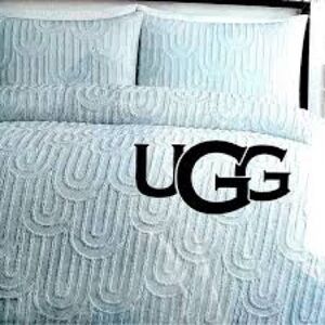 🆕 UGG CINNIA KING COMFORTER SET Light Blue Shams  Arch Arc Design NEW NWT